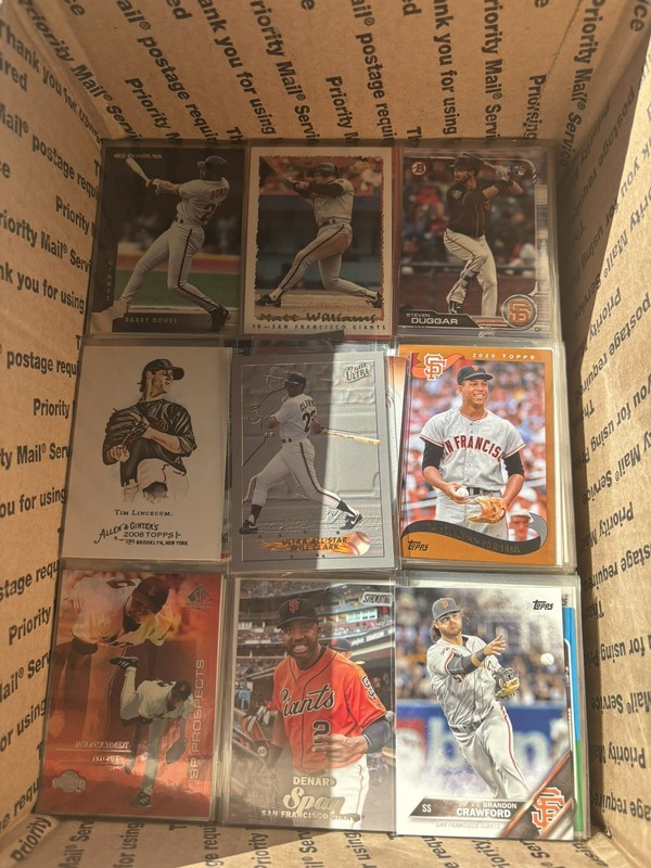 Medium Flat Rate Box of San Francisco Giants Cards Mixed Years 1740+ cards