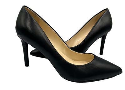 nine west ladies dress shoes Women's Etta Leather Slip On High Heel Black Size:8.5 121B Style_Long Sleeve Dresses & Gowns