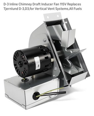 D-3 Inline Chimney Draft Inducer Fan 115V Replaces Tjernlund D-3,D3