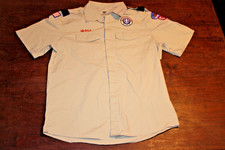 Boy Scouts of America BSA Men's Shirt Tan X-Large XL Vented Glued Patches