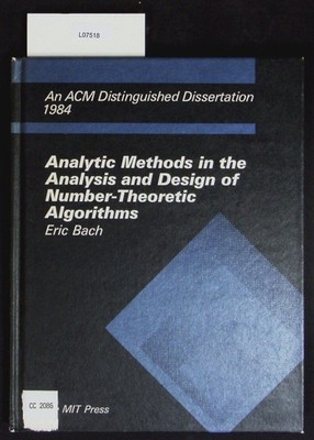 Analytic methods in the analysis and design of number-theoretic algorithms. Bach