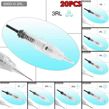 20Pc 600D-G Permanent Makeup Tattoo Cartridge Needle Fit For Nouveau Contour Pen