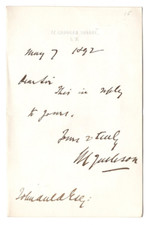 William Jackson, 1st Baron Allerton Signed Letter 1892 /Autographed + Free Front