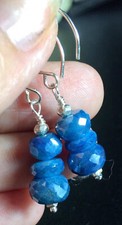 AAA Mystic Blue Moonstone  .925 Sterling Silver Earrings Sundance Artisan Rare