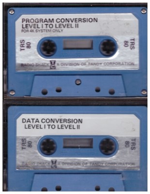Programmkonvertierung/Datenkonvertierung Level I auf Level II für Tandy TRS-80