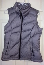 Woman NORTH FACE Light Purple 550 Goose Down Zipper Puffer Vest Sz Small EUC