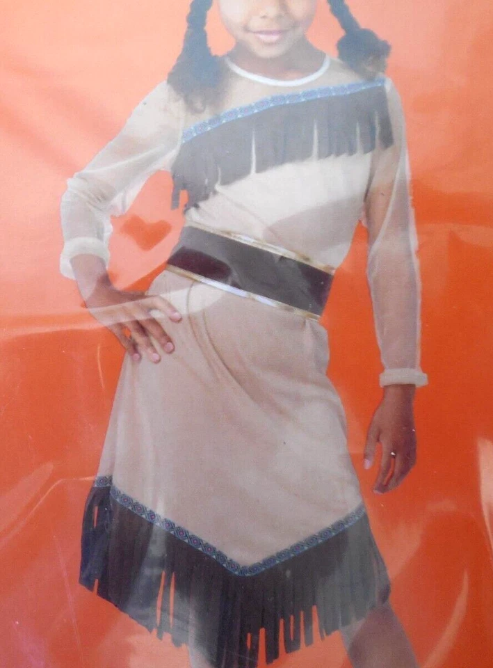 NEW Children-Girls Native American Indian "Princess" Halloween Costume sz M 7-8 - Image 2 of 3