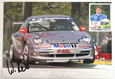 AUTOGRAMMKARTE PORSCHE 911 SUPER CUP WINNER 2004 FARNBACHER RACING WOLF HENZLER