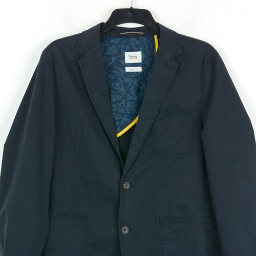 CAMEL ACTIVE Men UK 38 US Cotton Blazer Suit Jacket EU 48 Sport Coat S Blue Navy - Picture 2 of 5