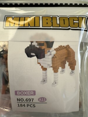 Dr. Star Mini Block Dog Boxer 184 PCS Klemmbausteine Steckbausteine DIY