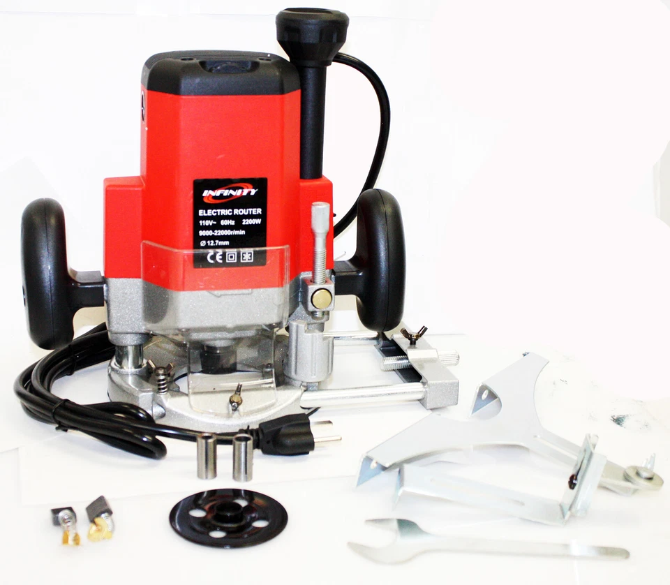 ROUTER ELÉCTRICO DE INMERSIÓN 2200W 3HP 1/2" o 1/4" listado 2200 vatios 110v 23000RP Foto 3 de 4