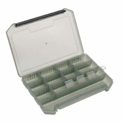 Cajas y bolsas transparentes para aparejos de pesca