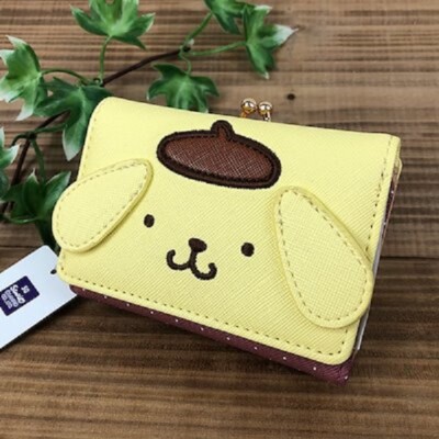 Sanrio Characters Pompompurin Mini Clasp Wallet face Coin Purse