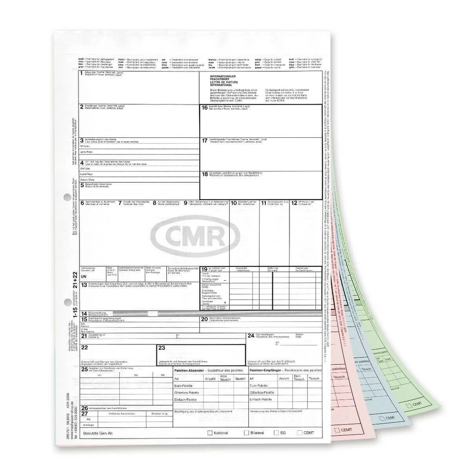 50 x CMR Frachtbrief international selbstdurchschreibend 280701