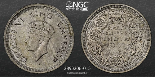 British India 1942(B) INDIA 1/2R NGC MS 63