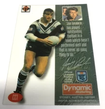 1994 DYNAMIC RUGBY LEAGUE S3 MASTERS CARD CAPTAIN'S CHOICE CARD CC1 JIM SERDARIS