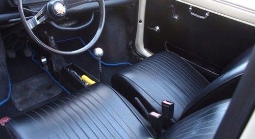 CLASSIC FIAT 500 L SEAT TRIM KIT UPHOLSTERY FRONT AND REAR SEAT COVERS BLACK NEW - Picture 4 of 4