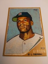 Baseball Art Card Print of Bob Gibson 1962