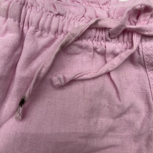 Old Navy Pink Linen Blend Short Functional Drawstring Girls Size 4T DEFECTS - Picture 5 of 11