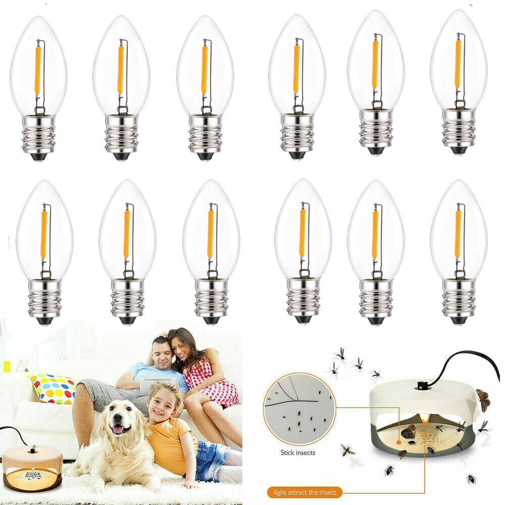 8/16x Flea Lamp Replacement Light Bulbs LED E12 for Sticky Flea Trap
