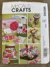 McCalls Crafts Pattern 6095 SEWING DECOR - Machine Cover Apron Organizer UNCUT