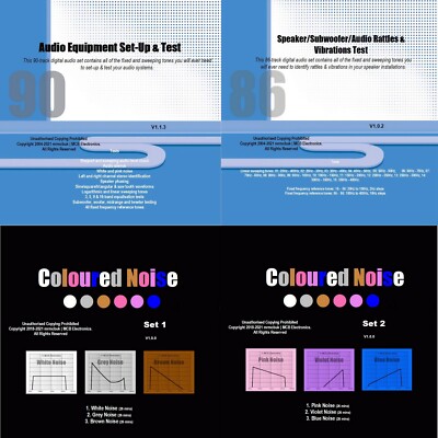 IE Audio Equipment Set-Up | Audio Rattles & Vibrations | Coloured Noise - 4 CD