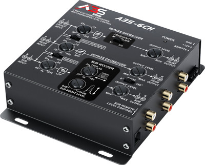 A3S AUDIO A3S-6CH 3-WAY 6-CHANNEL INPUT ELECTRONIC CROSSOVER 5-VOLT RCA OUTPUTS