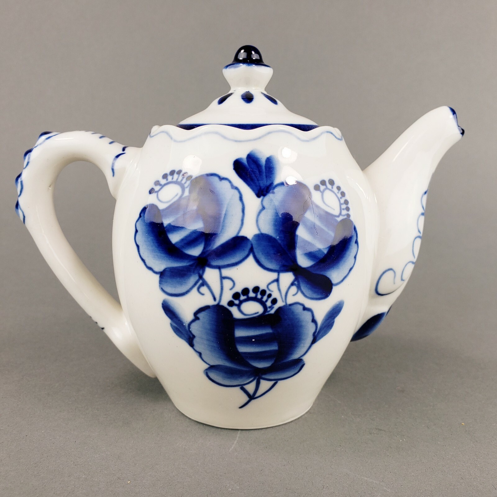 Russian Teapot Hand Made In Russia Hallmarked Small 5" Tall eBay