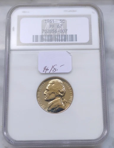 1961 Jefferson Nickel Gem Proof NGC PF 67