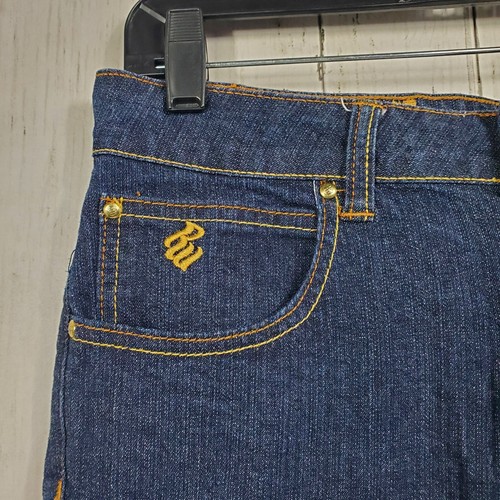 Rocawear Jeans Mid Rise Bootcut Womens Size 9 Med Wash Dark Blue Cotton Spandex - Picture 3 of 12