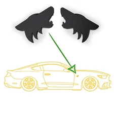 Pair Matte Black COYOTE Badges Fits Ford Mustang GT 5.0 Fender Side Emblem F150 
