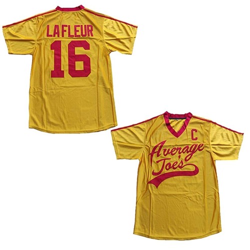 Men's Peter Lafleur 16 Average Joe's Dodgeball Movie Baseball Jersey