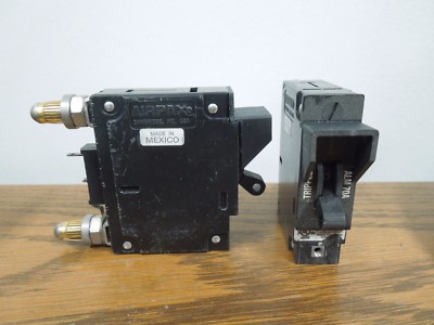 2- Airpax ALM70A LMLK1-1RLS4-29877-12 70A 1p 80 Volt DC 1A Aux Switch Used