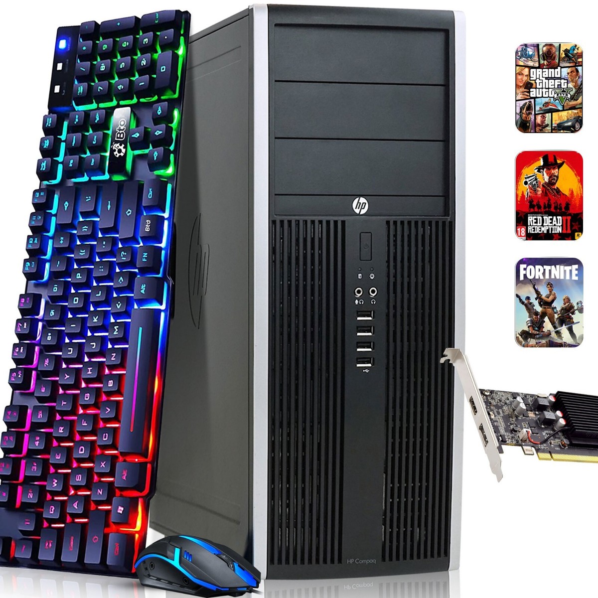 hp - 【ゲーミングPC】i5/8GB/SSD120GB/HDD500GB/750Ti Amazon.com: HP RGB Gaming Desktop Computer, Intel Quad Core