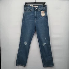 SIGNATURES LEVI'S STRAUSS WOMEN'S High-Rise Straight Jeans Blue Size 26