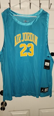 Jordan #23 Baby Blue & Yellow Jersey | eBay