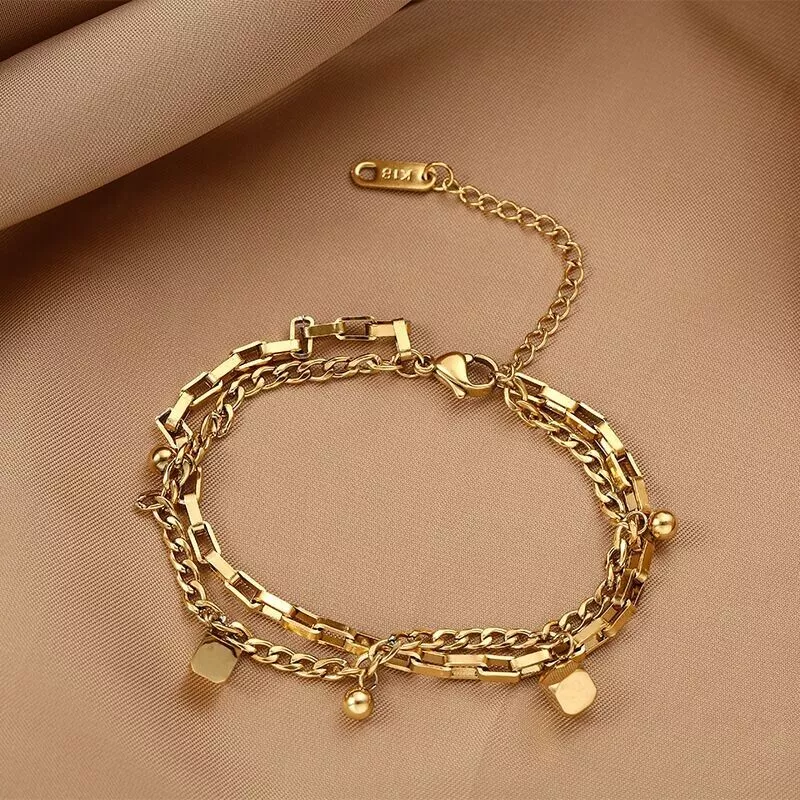 Single Satellite Chain Bracelet in Sterling Silver & 18k Yellow Gold  Vermeil | Kendra Scott