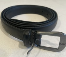 Brookhurst Black Glove Leather Dress Belt - Made in USA 42
