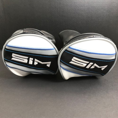 TaylorMade Lot of 2 SIM Driver Men's Black Headcover Head Cover COVERS ONLY - Picture 4 of 7
