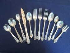SET 12 BABY or YOUTH FLATWARE Vintage SILVERPLATE: COMMUNITY MADISON etc lovely