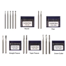 USA Dental FG Tungsten Carbide Burs Dills Round Type For High Speed Handpiece