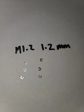 M1.2 1.2mm Stainless Steel E Clips C Circlip Retaining Ring E-Clips (6 Pack)