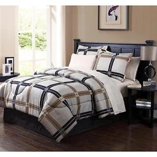 Essential Home 8 Piece Complete Bed Set - Hollingsworth FULL or TWIN 