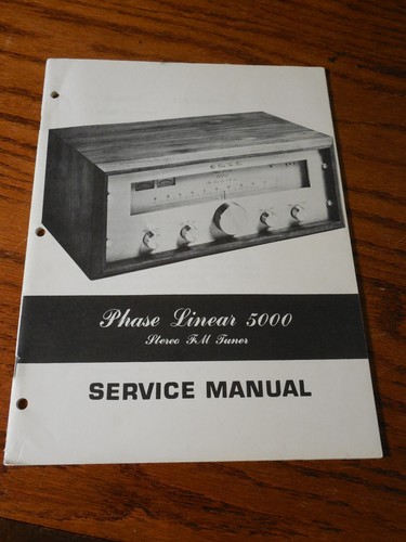 Phase Linear 5000 Tuner Service manual