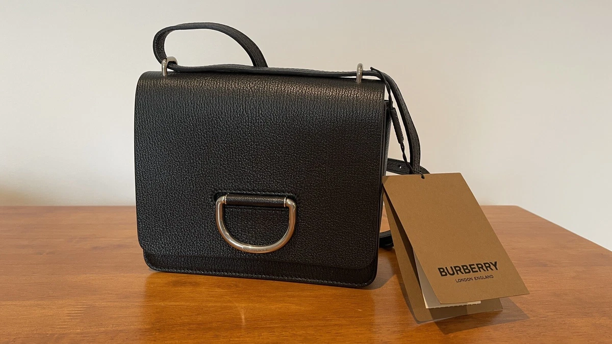 NEW Burberry woman handbag goat leather D ring Crossbody Bag