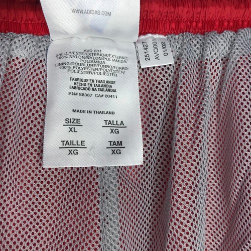 Pantalones deportivos Adidas vintage para hombre XL rojos cortavientos de nailon forrados de malla deportivos años 90’s - Imagen 17 de 23