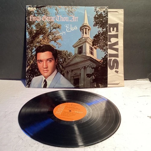 VINTAGE Elvis How Great Thou Art Vinyl LP 1975 Reissue RCA LSP 3758 Gospel Rock