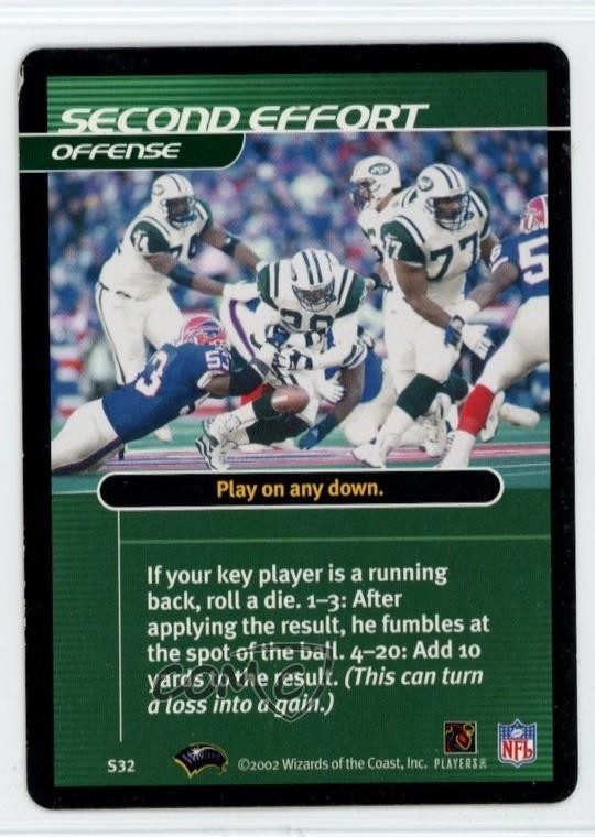 2002-03 NFL Showdown Strategy Offense Second Effort #S32 1vp9