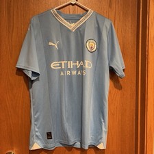 PUMA Blue Manchester City Jersey Size L