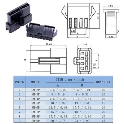 Male Female Plug Housing Pin Header Combo